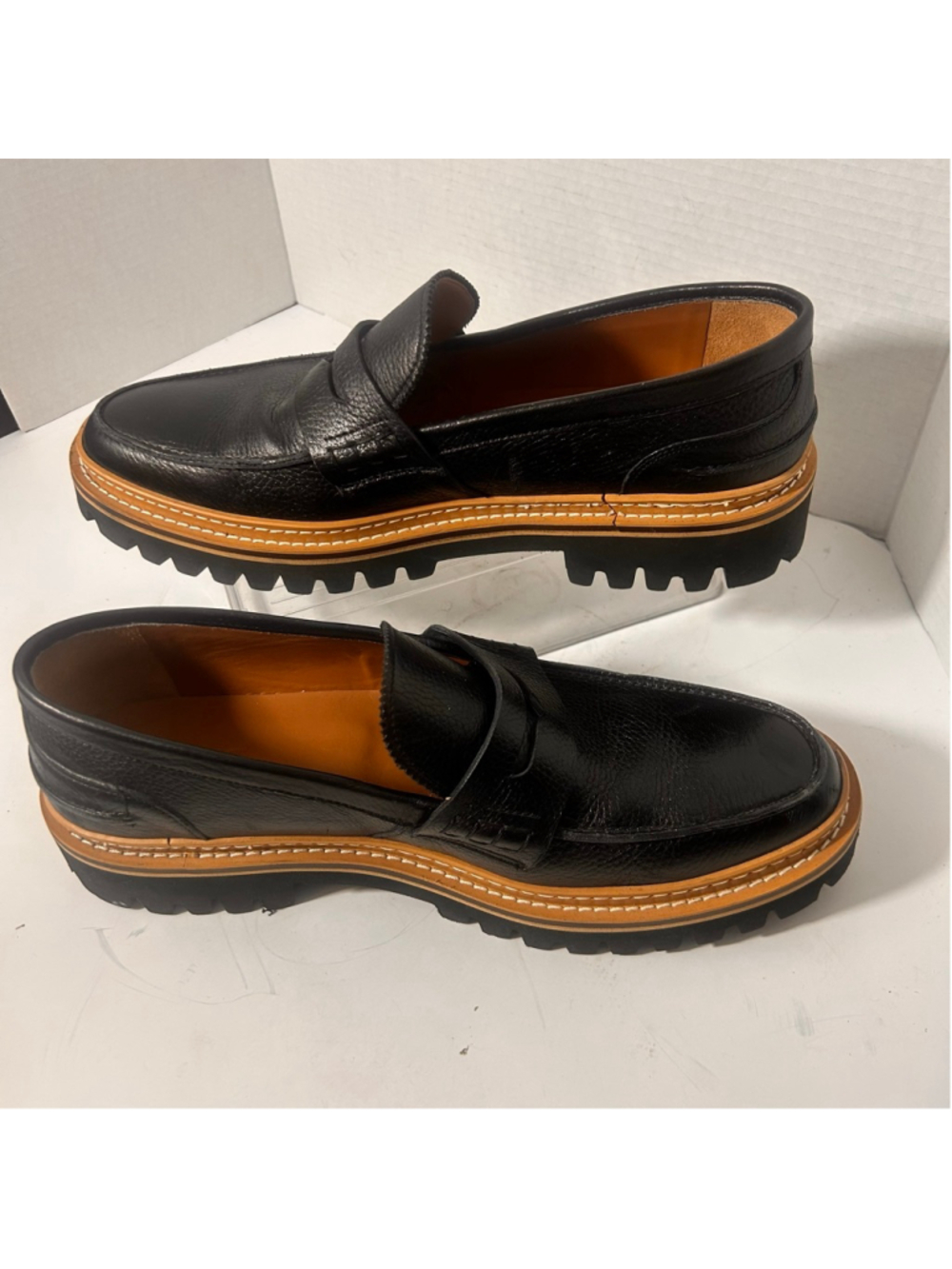 Men's TAFT Black The Country Leather Penny Loafers & Slip-Ons Size 13 Comfort - Picture 5 of 8